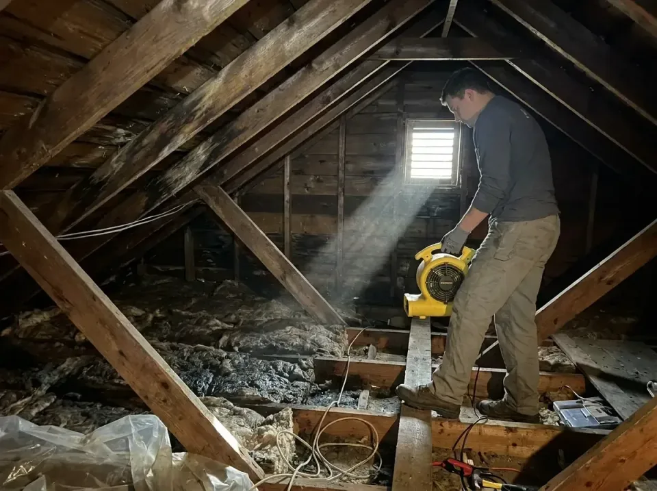 attic-water-damage-drying-proc-007 — frequently asked questions, Emergency Water Extraction & 24/7 Flood Response in Lakemoo…